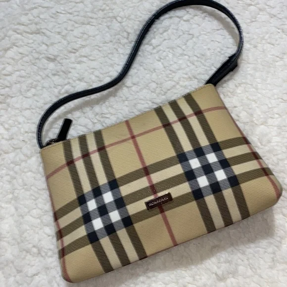 SOLD Burberry Beige House Coated Canvas Pochette Authentic - Picture 16 of 16